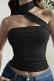 Solid Color Scarf and Strapless Vest