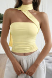 Solid Color Scarf and Strapless Vest
