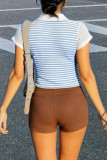 POLO Collar Knitted Short Sleeved T-shirt