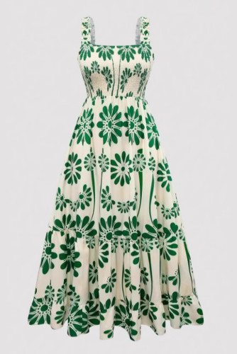 Bohemian Sleeveless Waist Cinching Dress