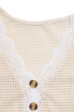 V-neck Lace Short Sleeved Shirt