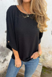 Swiss Dot Round Neck Chiffon Jacquard T-shirt