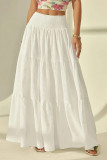 Solid Color High Elastic Waist Skirt