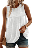 Solid Color Sleeveless Round Neck Vest