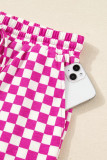 Checkered Printed T-shirt Shorts 2-piece Set