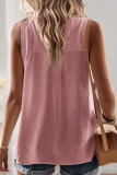 Solid Color Sleeveless Round Neck Vest