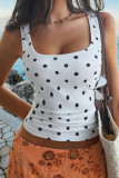 Wave Point Sleeveless U-neck Vest