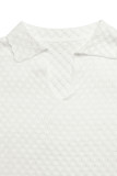 V-neck Short Sleeved Knitted T-shirt