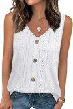 Solid Color V-neck Sleeveless Vest