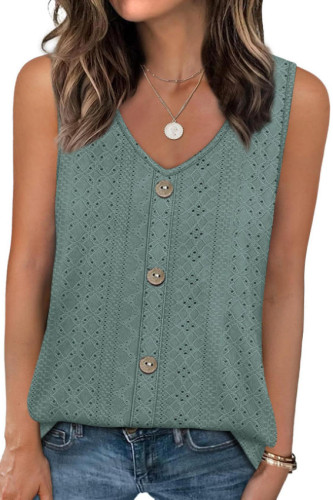 Solid Color V-neck Sleeveless Vest