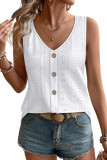 Solid Color V-neck Sleeveless Vest