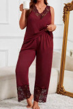 Large Size Lace T-shirt Pants Two-piece Set