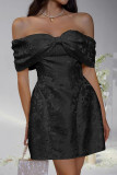 Bow Strapless Waist Cinching Dress Evening Gown
