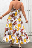Large Size Print Camisole Sleeveless Dress