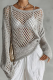 Knitted Long Sleeved Beach Cover Shirt