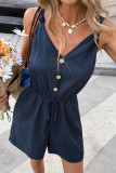 Sleeveless Backless Waist Cinching Jumpsuit