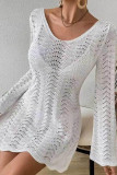 Hollow Knit Sunscreen Bikini Cover Up Dress
