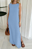 Solid Color Sleeveless Split Vest Dress