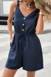 Sleeveless Backless Waist Cinching Jumpsuit