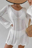 Hollow Knit Sunscreen Bikini Cover Up Dress