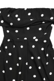 Polka Dot High-waisted Wide-leg Jumpsuit