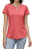 Solid Color Short Sleeved T-shirt