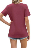 Solid Color Short Sleeved T-shirt