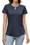 Solid Color Short Sleeved T-shirt