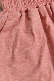 Round Neck Short Sleeved T-shirt Shorts 2-piece Set