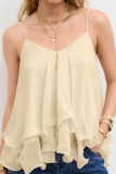 Off Shoulder Ruffle Edge Camisole Sleeveless Vest