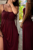 Suspender Drawstring Waist Cinching Dress