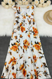 V-neck Off Shoulder Waist Dress