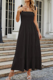 Printed Vacation Style Camisole Backless Dress