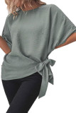Solid Color Bat Short Sleeved T-shirt