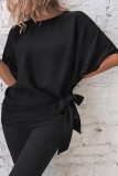 Solid Color Bat Short Sleeved T-shirt