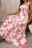 French Style Camisole Retro Printed Dress