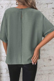 Solid Color Bat Short Sleeved T-shirt