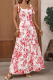 French Style Camisole Retro Printed Dress