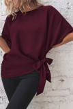 Solid Color Bat Short Sleeved T-shirt