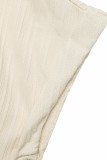V-neck Waist Cinching Short Sleeved Dress