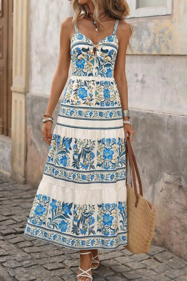 Bohemian Ethnic Style Printed Sleeveless Dress