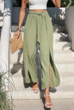 Bohemian Slit High Waisted Wide Leg Pants