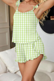 Bow Print Vest Shorts Pajamas 2-piece Set