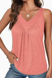 Solid Color V-neck Sleeveless Vest