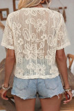 French Retro V-neck Jacquard Cardigan Shirt