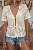 French Retro V-neck Jacquard Cardigan Shirt