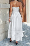 Solid Color Waist Slimming Camisole Dress