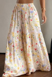 Floral High Waisted Loose Wide Leg Pants