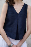 Sleeveless V-neck Cotton Linen Loose Vest
