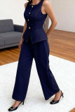 Sleeveless Vest Wide Leg Jeans 2-piece Set